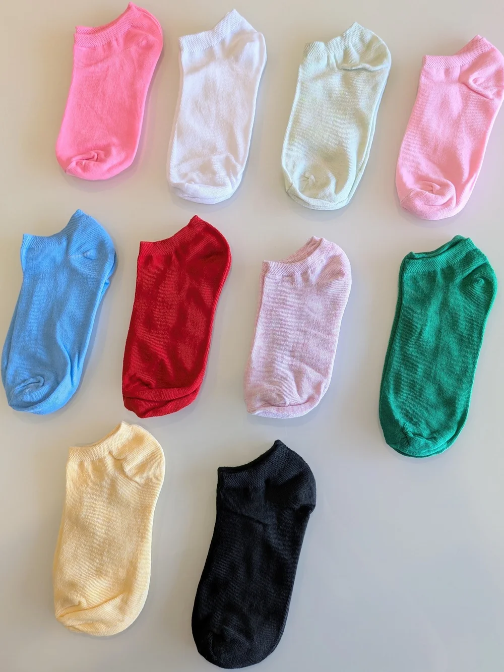10 Pair Women’s Ankle Socks Low Cut Athletic Multicolored Cotton Breathable